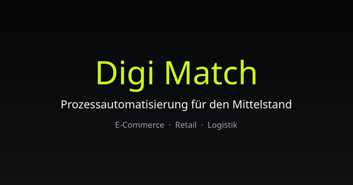 Digi Match – Prozessautomatisierung für KMUs ohne IT-Abteilung